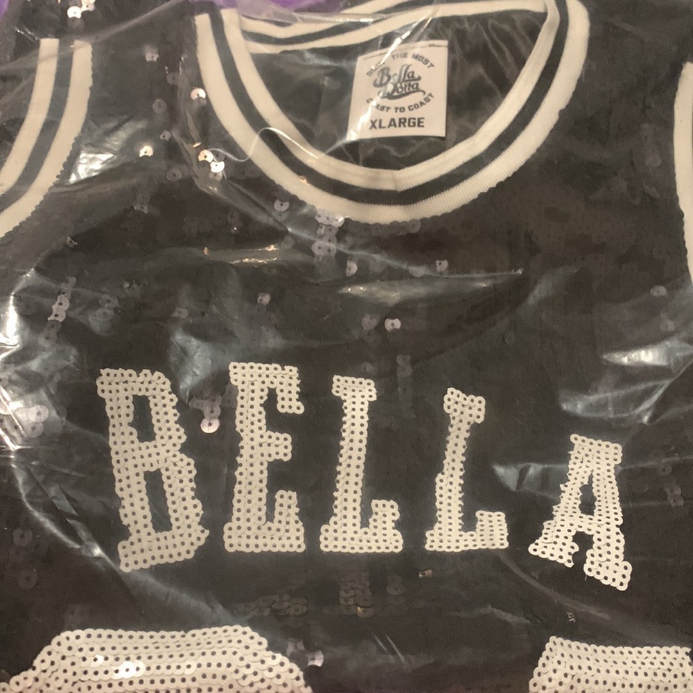 Bella black Sequin Tank size XL. New - Picture 6 of 9